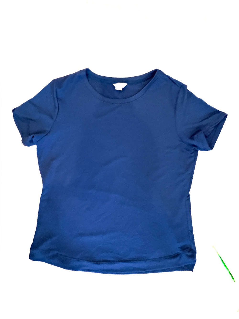 Danskin Women’s XL Blue Athletic Tee Soft Stretch Workout Shirt Short Sleeve